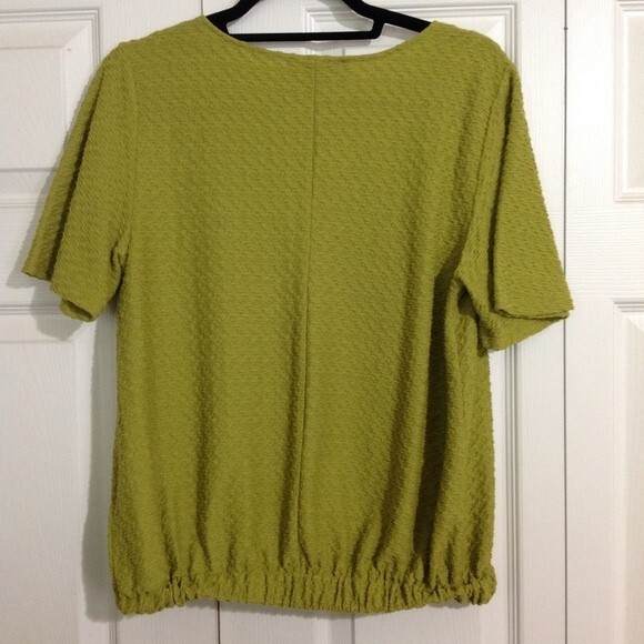 SUNDAY IN BROOKLYN Anthropologie Sidonie V-Neck Textured Top Mustard Yellow - Picture 6 of 6